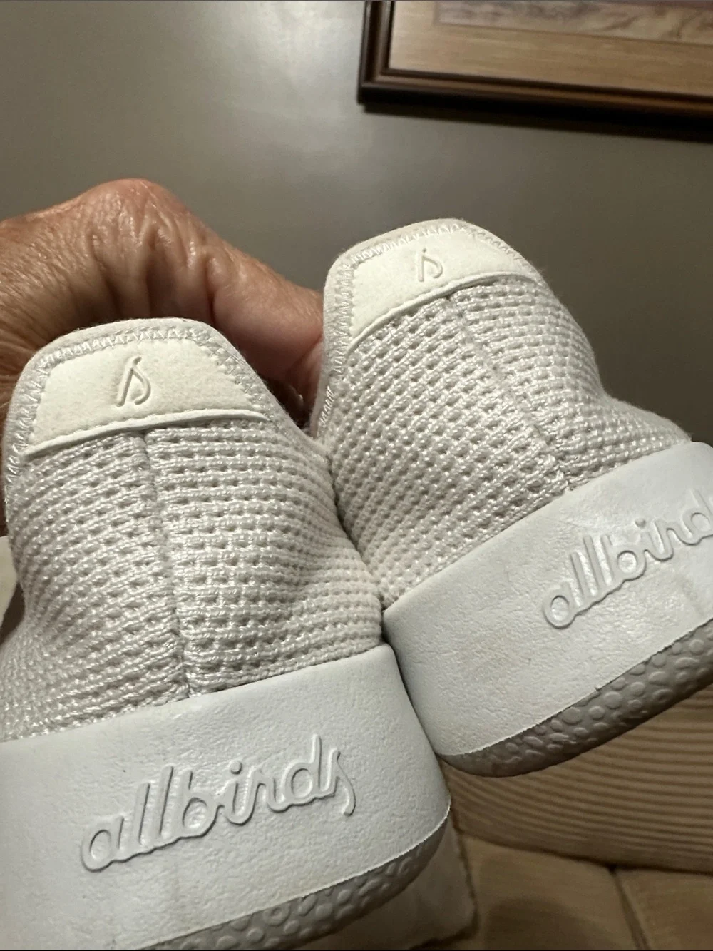 allbirds Women's White Knit Lace-Up Sneakers